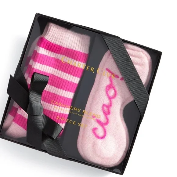 100% cashmere sock mask set